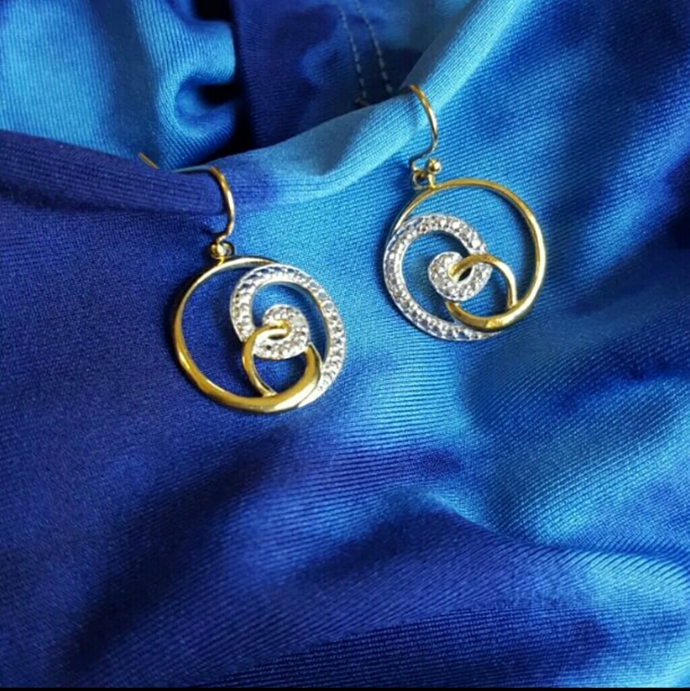 Swirling Around Diamond Earrings